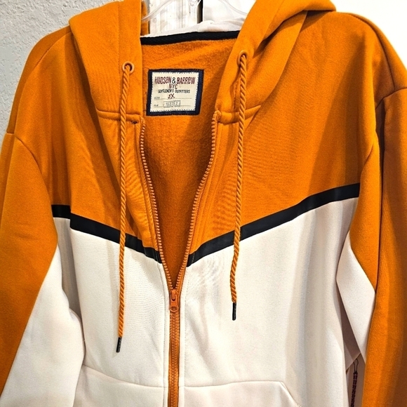 NWT Hudson & Barrow Zippered Hoodie in Gold/Cream. Size 2X - Picture 2 of 10